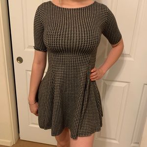Short, flair, sweater dress